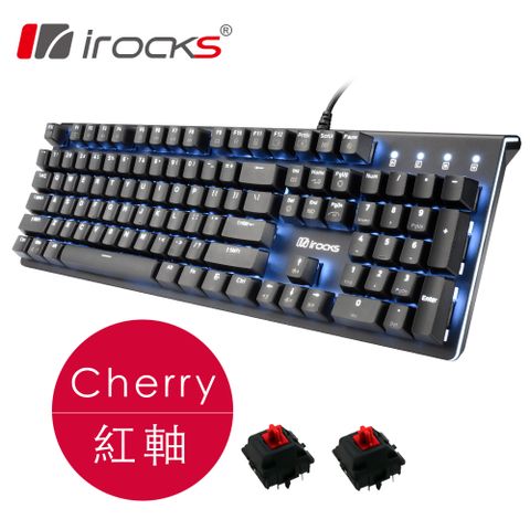 沉穩有型必備黑色系-PBTiRocks K75M 黑色上蓋單色背光機械式鍵盤-紅軸