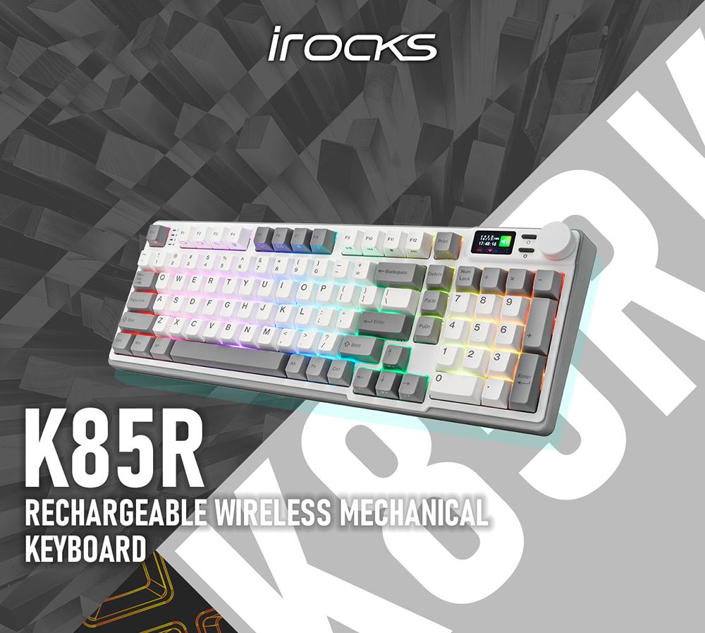 ETYUPADFGHJKL BNM 789456123K85RRECHARGEABLE WIRELESS MECHANICALKEYBOARD