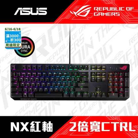 華碩 ASUS ROG STRIX SCOPE NX 機械電競鍵盤-NX紅軸