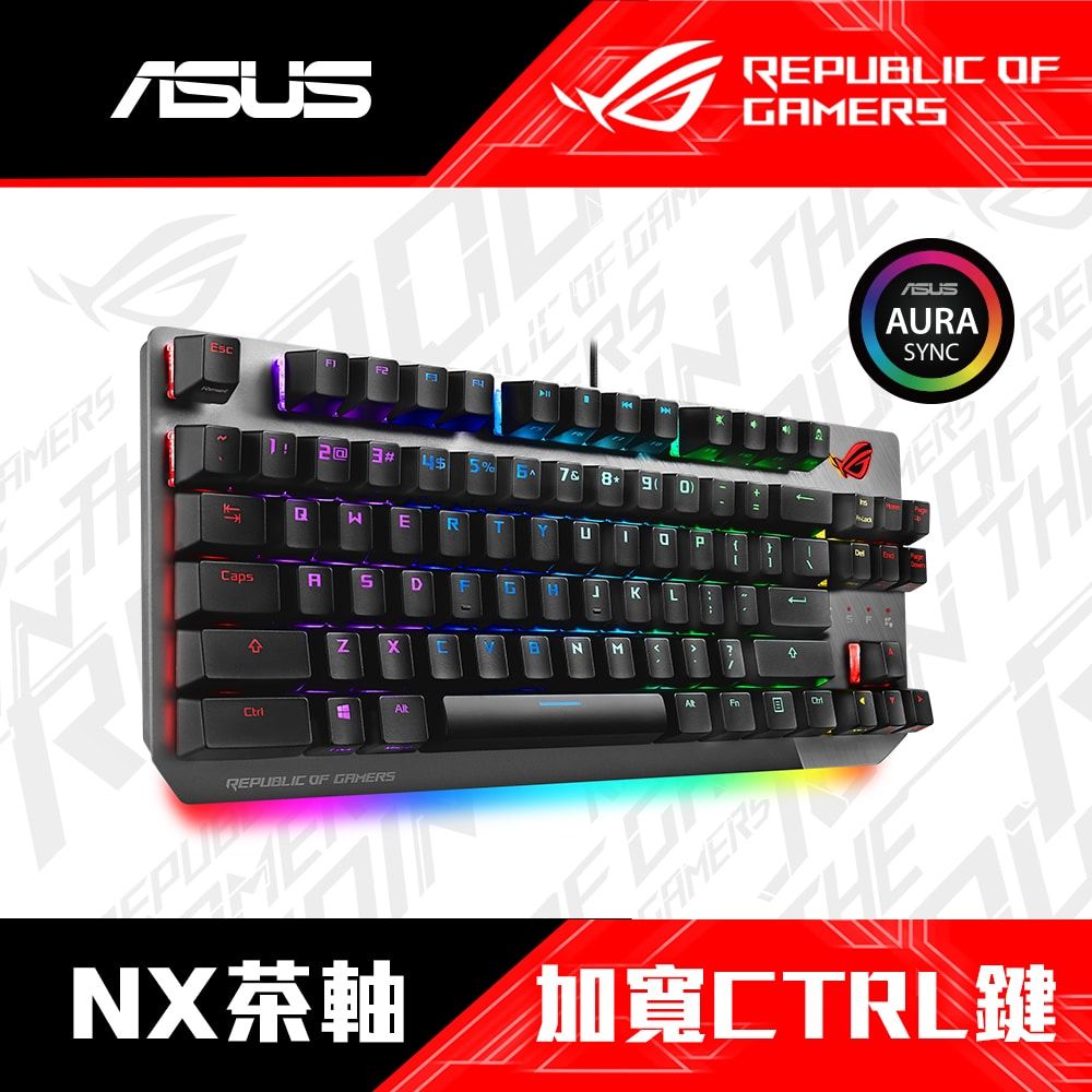 華碩ASUS ROG STRIX SCOPE TKL NX 機械電競鍵盤-NX茶軸- PChome 24h購物