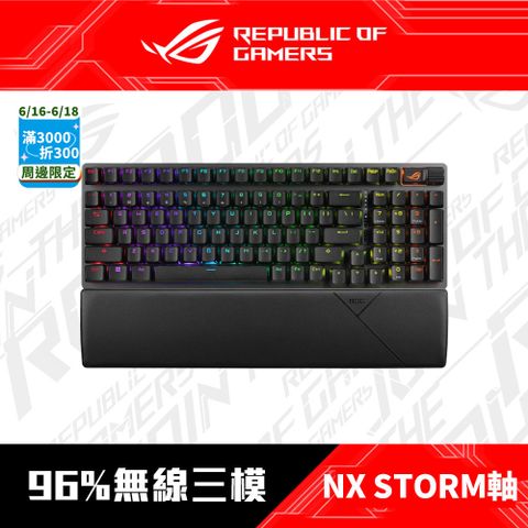 華碩 ASUS ROG Strix Scope II 96 Wireless 無線機械電競鍵盤 [NX SM軸/三模連接/PBT中文]