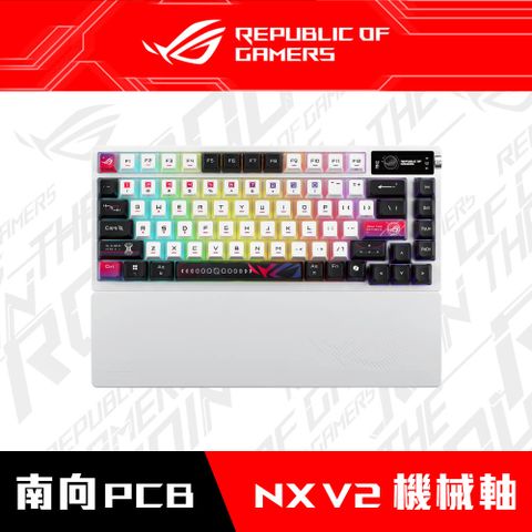 華碩 ASUS ROG Azoth X 無線電競鍵盤[NX X-SM軸/X-Snow軸/PBT中文]