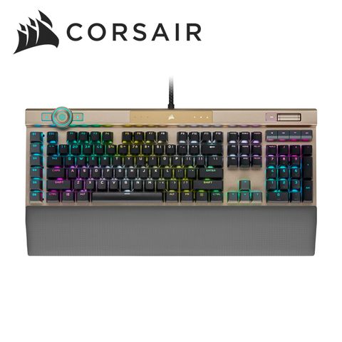 Corsair K100 RGB機械式電競鍵盤-玫瑰金/光軸/英文