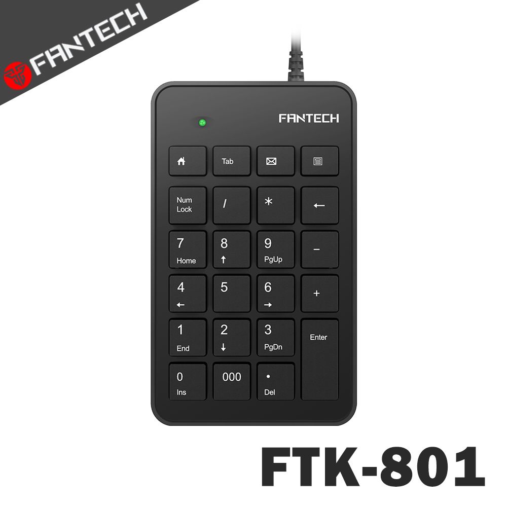 FANTECH  FTK-801 輕薄型USB數字鍵盤