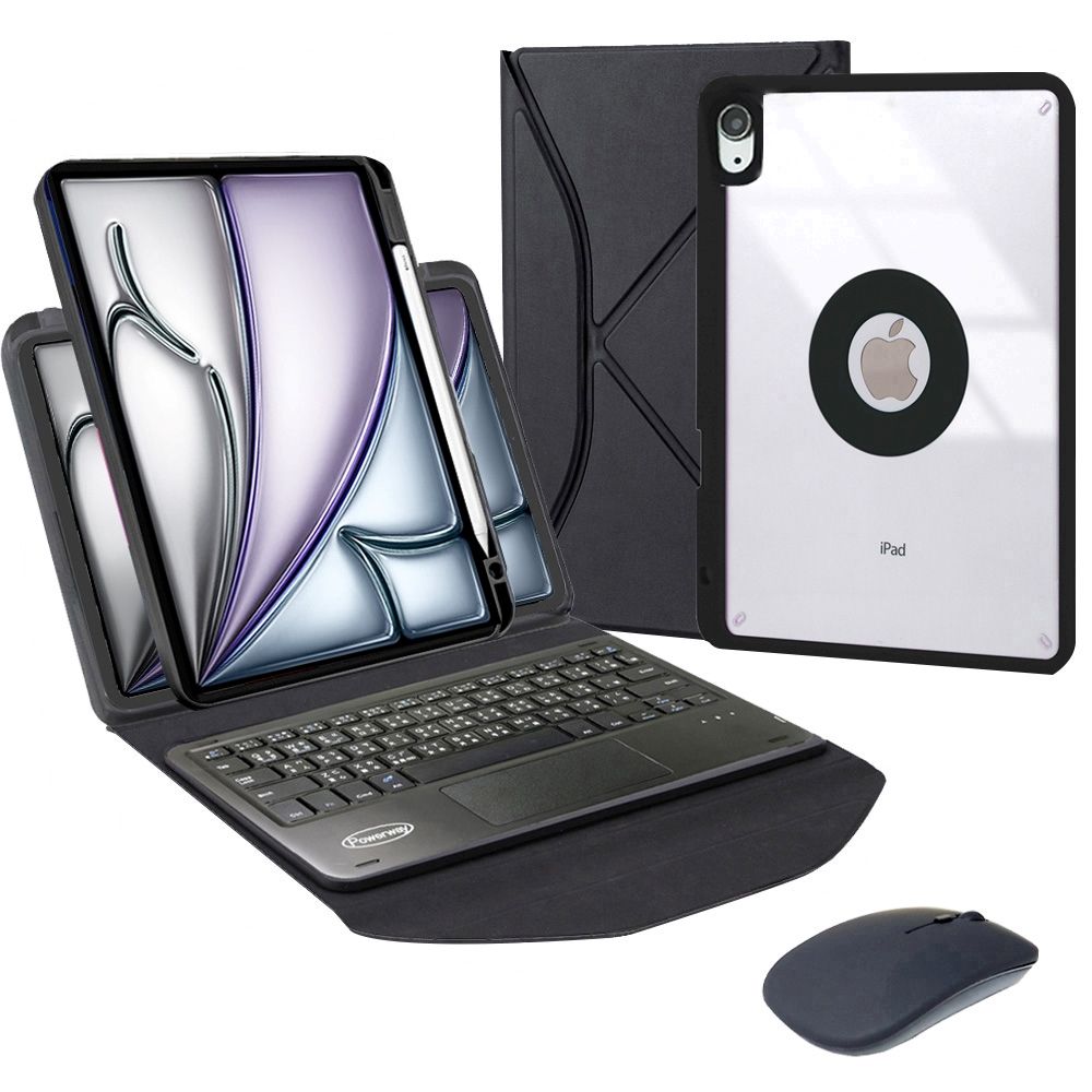  2025 iPad Air11吋(M3) / 2024 (M2)專用直控型藍牙鍵盤/皮套/保護殼(送同色無線滑鼠)