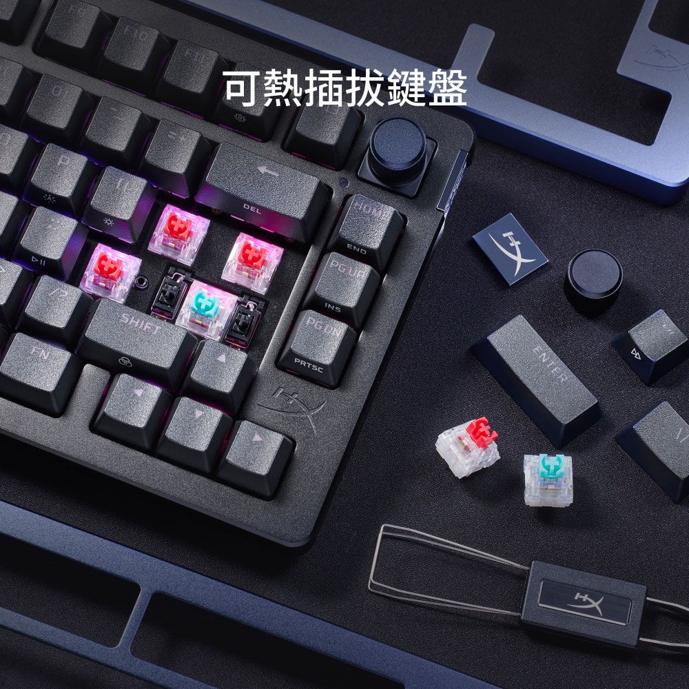 HyperX  ALLOY RISE 75% RGB 機械式電競鍵盤(英文/PBT)