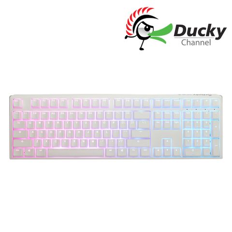 Ducky 創傑 One 3 Pure white100% RGB 白色 PBT二色 機械式鍵盤  中文