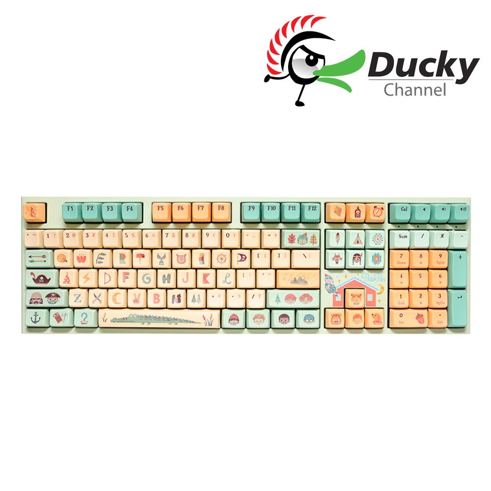 Ducky 創傑  One 2 Pro  x 迪夢奇 聯名限定 彼得潘 Peter Pan 阿米洛 鳶尾藍 靜電容軸 中文