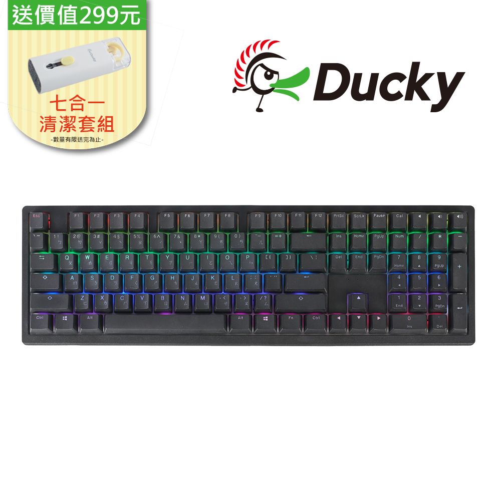  Ducky Zero 6108 100% 經典黑 3模機械式鍵盤 (Cherry MX2A / 中文)