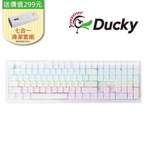 Ducky Zero 6108 100% 經典白 3模機械式鍵盤 (Cherry MX2A 茶軸 / 中文)