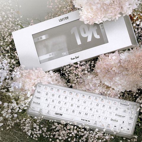Lofree洛斐 1%透明機械鍵盤(透明/迷霧/漫) 贈送注音輸入轉印貼紙