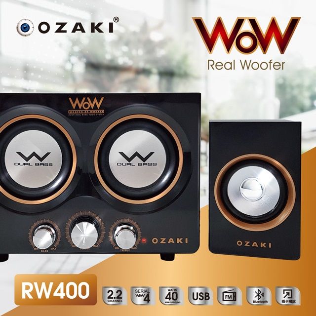 OZAKI Real Woofer 2.2 RW400藍牙全功能喇叭- PChome 24h購物