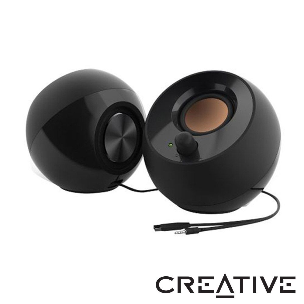 Creative  Pebble USB 2.0 桌上型喇叭(黑)