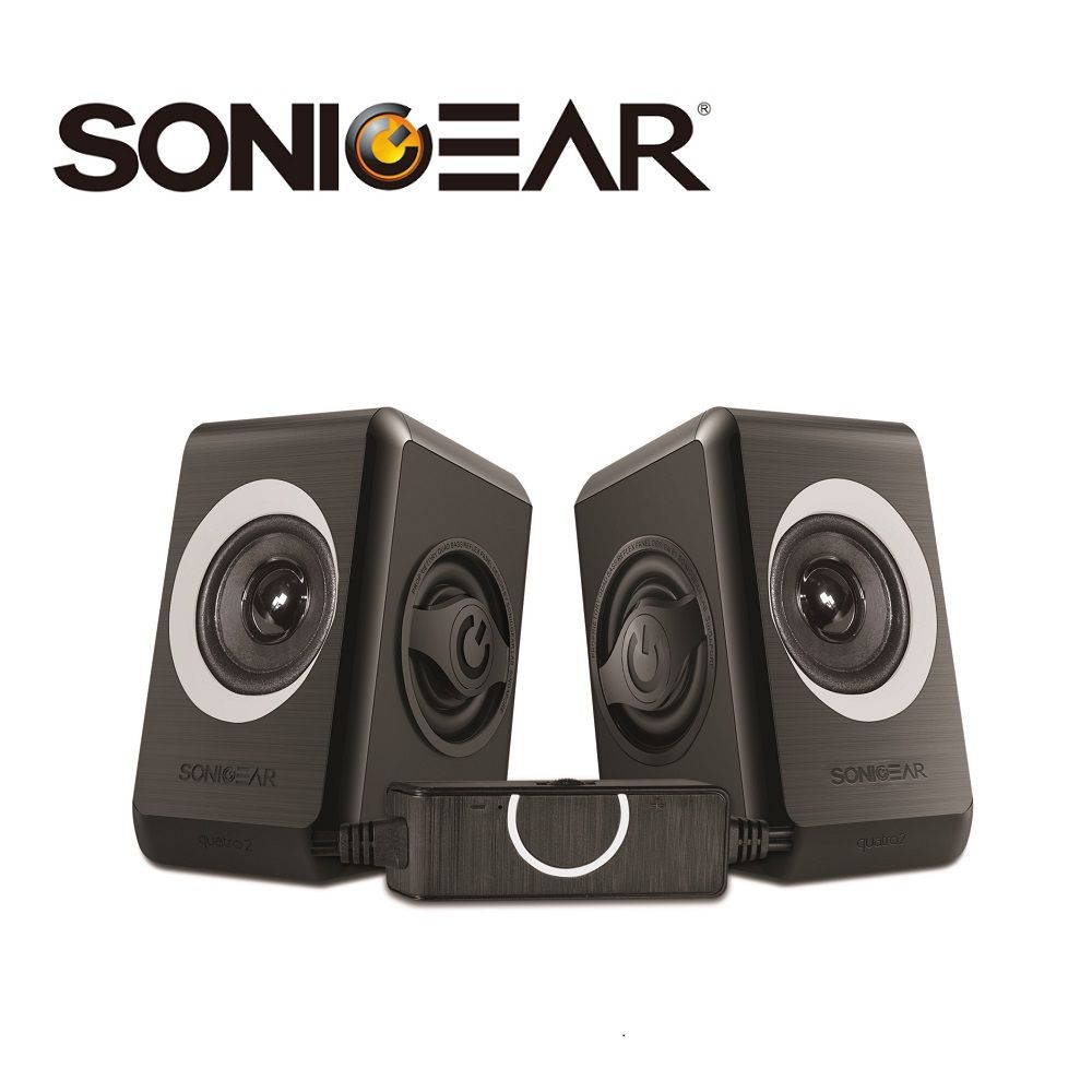 SonicGear quatro2強效低頻振膜 多媒體音箱_黑灰