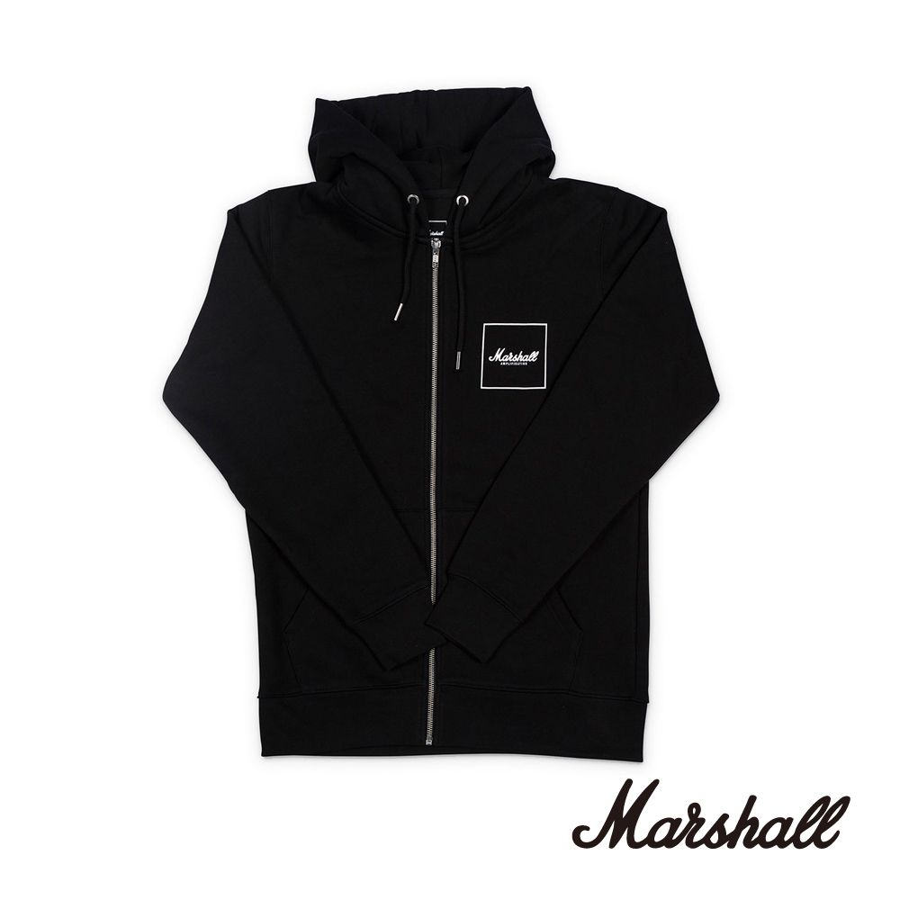 Marshall  Square Logo Hoodie 拉鍊連帽外套-L