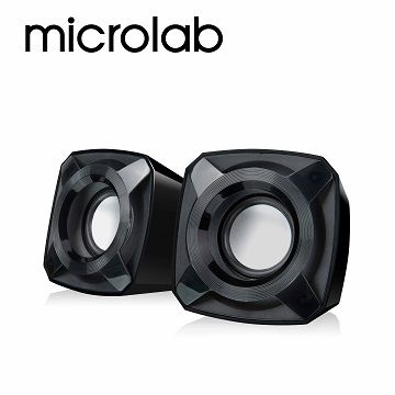 Microlab 亮麗黑晶鑽造型音量大音質棒輕巧體型不占空間