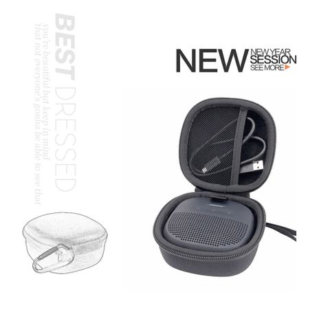 【Godimento】適用Bose SoundLink Micro 迷你音響保護包(EVA便攜收納包 防摔音響收納)