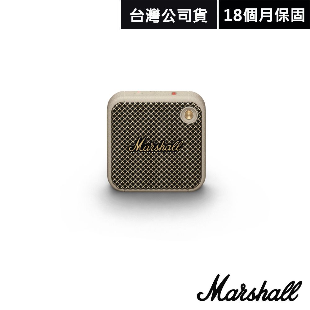 Marshall 英國 Willen 攜帶式藍牙喇叭 奶油白(台灣公司貨)