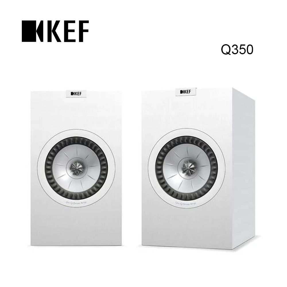 UNI-Q 英國 KEF Q350 2路分音書架型揚聲器 同軸同點 白色 送原廠磁力喇叭罩 原廠公司貨