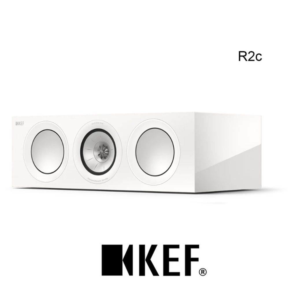 UNI-Q 英國 KEF R2c Gloss White 單支 三路分音中置揚聲器  同軸共點單元 鋼琴白 台灣公司貨