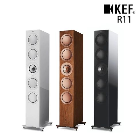 UNI-Q 英國 KEF R11 Gloss Black 旗艦三路分音座地揚聲器  同軸共點單元 鋼琴黑 台灣公司貨