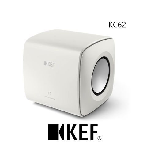 贈高級subwoofer連接線一條KEF 英國 KC62 SUBWOOFER 礦石白 重低音揚聲器 Uni-Core™ 技術 公司貨