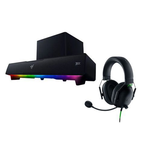 Razer Leviathan V2 利維坦巨獸 聲霸音箱系統+ BlackShark V2 X 黑鯊V2 X 有線電競耳機麥克風