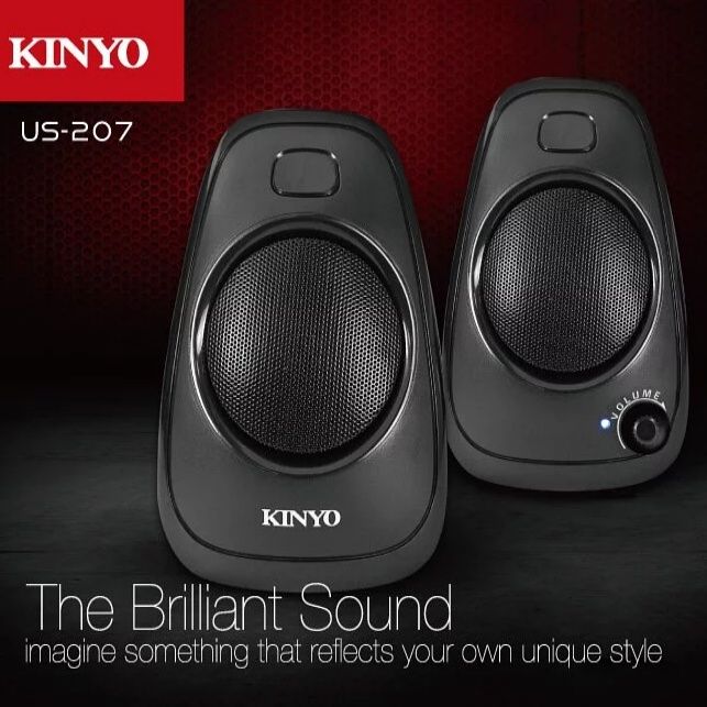 KINYO USB立體聲喇叭 US-207