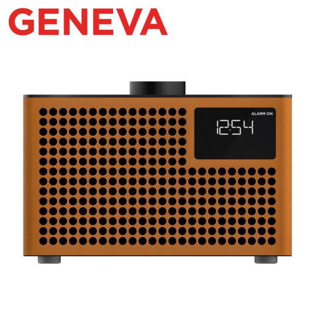Geneva Acustica/Lounge Radio 鬧鐘收音機藍牙喇叭(白蘭地棕)