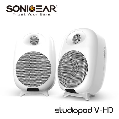 【SonicGear】Studiopod V-HD 2.0聲道高傳真藍牙多媒體音箱系統_時尚白WT