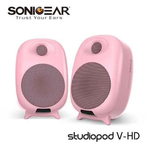 【SonicGear】Studiopod V-HD 2.0聲道高傳真藍牙多媒體音箱系統_愛戀粉Pink
