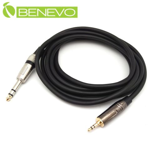 Benevo 3.5M TRS型式6.3mm公對3.5mm公 立體聲音連接線 (BAU035063MS)
