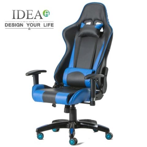 ▼原價6999 限時下殺▼IDEA-舒馬克3D立體包覆舒適電競賽車椅-藍色款