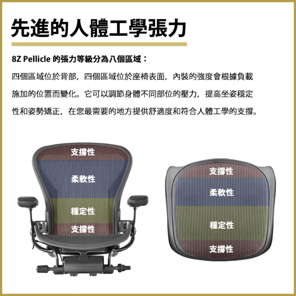 Herman Miller  Aeron2.0 全功能款人體工學椅 (平行輸入) B SIZE