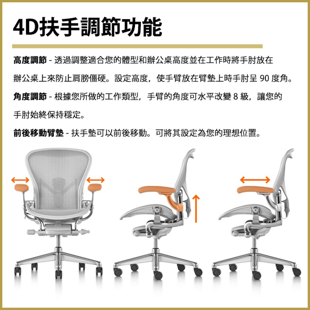Herman Miller  Aeron2.0 全功能款人體工學椅 (平行輸入) B SIZE