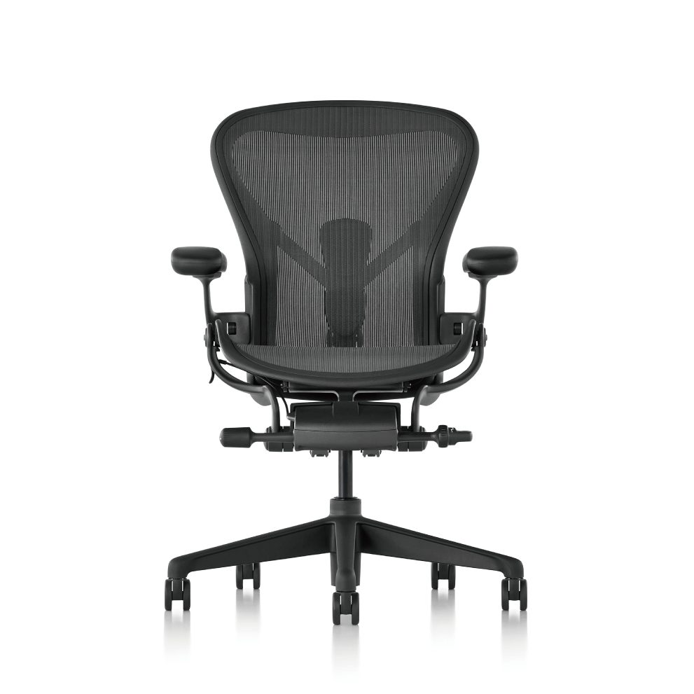 Herman Miller 【世代家具】Aeron 人體工學椅 - B SIZE｜全功能｜石墨黑｜原廠授權代理商