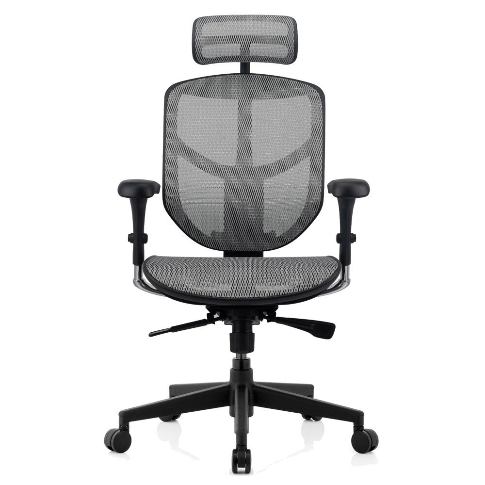 Enjoy 2代企業版(黑腳)人體工學椅/辦公椅/電腦椅/W09-53美製灰網 