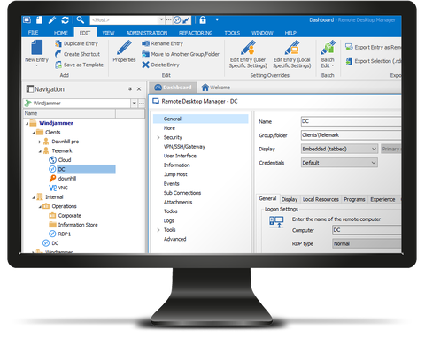 IT  Remote Desktop Manager - 全功能遠端連線用戶端軟體包含 RDP, VNC, TeamViewer, Telnet 等