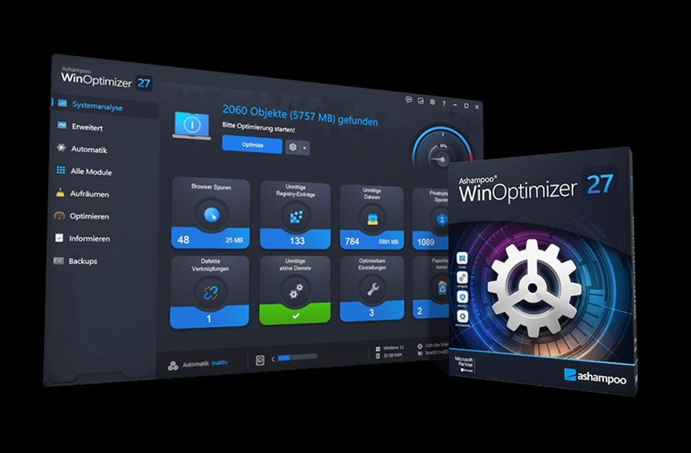 Ashampoo  WinOptimizer 27 - 最新系統加速/調整/最佳化軟體 (多國語言下載版) 