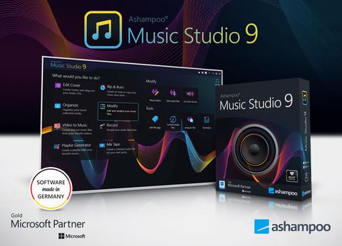Ashampoo Music Studio 9 - 音樂編修/剪輯/轉檔軟體 (多國語言下載版)第 9版再進化，功能更強， 無論何時都能享受您的歌曲，在電腦、智慧手機、MP3 播放器或車中!