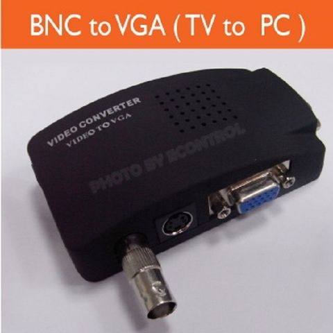 AC／BNC轉VGA 訊號轉換器，除Video與S-Video輸入端，亦具有VGA輸入端，三個輸入端可切換使用!!!