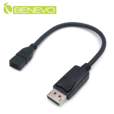 BENEVO DisplayPort(公)轉mini DP(母)訊號轉換短線 (BDP2mDPF)