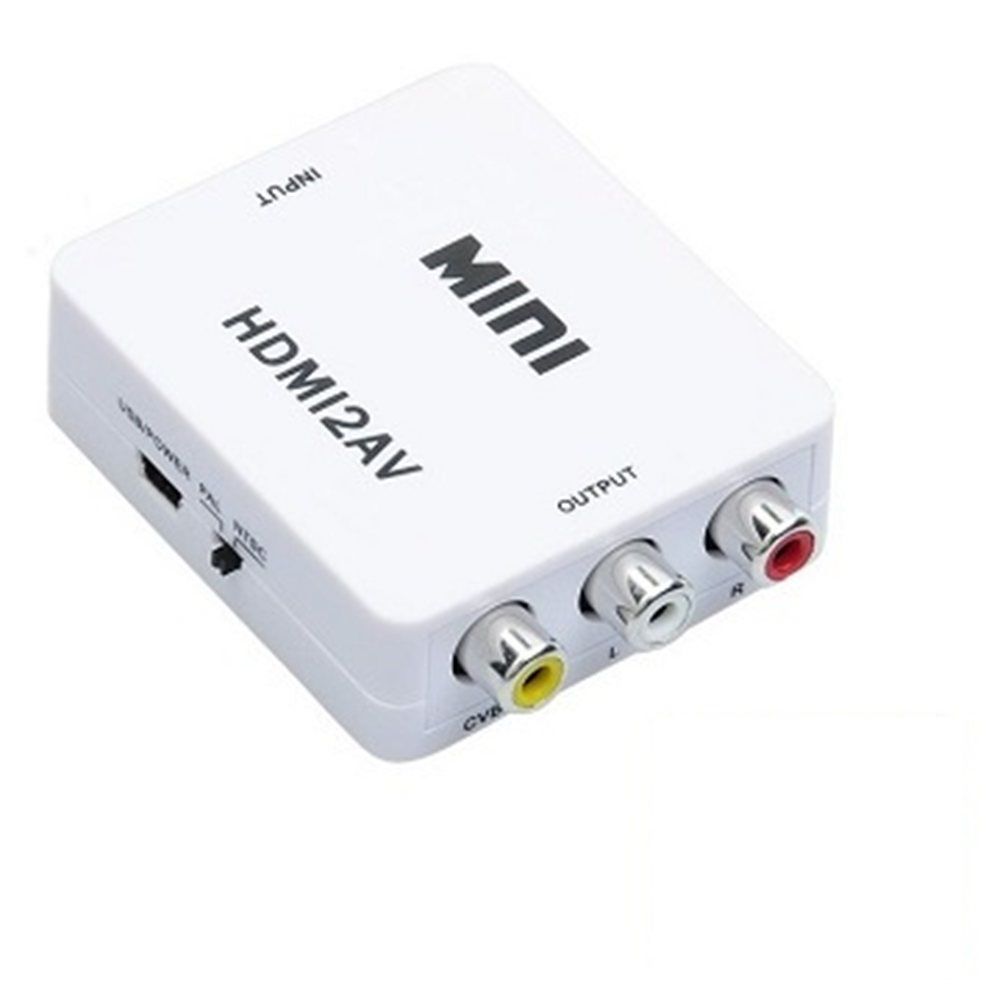  HDMI 視訊影像 轉 AV 端子 (RCA 紅白黃) 影音數位類比訊號轉接器
