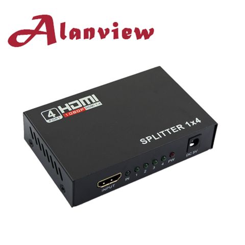 Alanview HDMI 一進四出分配器  (DK104C)