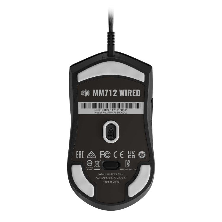 Cooler Master 酷碼 MM712 Wired 超輕有線電競滑鼠(消光黑)