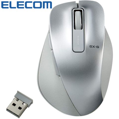 ELECOM M-XG進化款 無線滑鼠M-銀