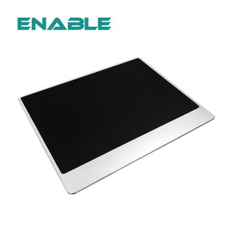 【ENABLE】極簡 鋁合金 超滑順滑鼠墊－標準版24.5x20cm(靜音/防水/抗髒污/低摩擦)