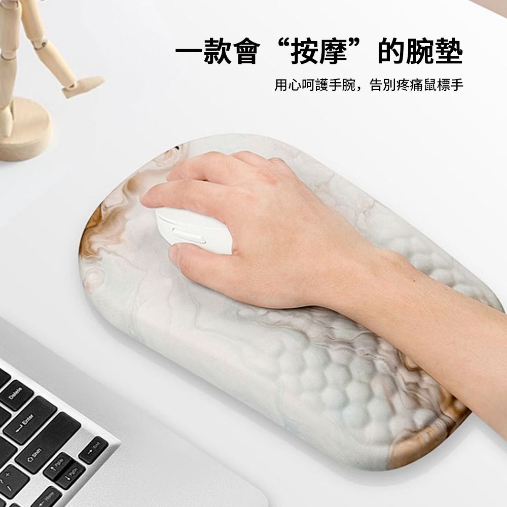 JDTECH 牛奶絲記憶棉紓壓護腕滑鼠墊 （手腕墊 護手托 護腕托 舒壓護腕墊 軟墊）