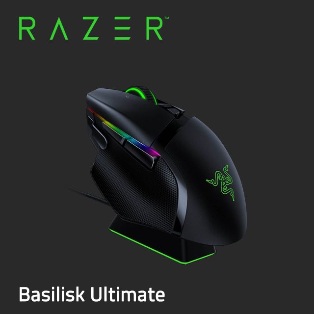 雷蛇RAZER BASILISK ULTIMATE 巴塞利斯蛇終極版無線電競滑鼠- PChome