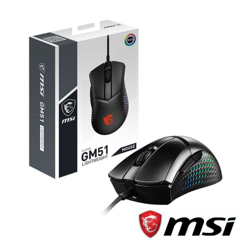 MSI CLUTCH GM51 LIGHTWEIGHT超輕量電競滑鼠